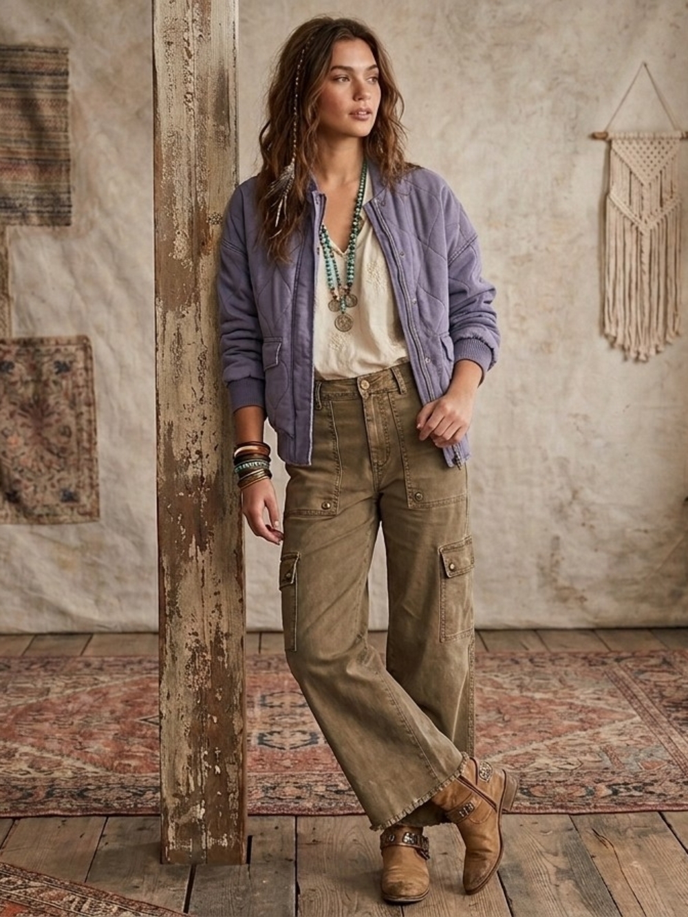 Dolman Quilted Bomber Jacket Snap-Zip Closure